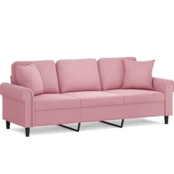 Driezitsbank met sierkussens 180 cm fluweel>vidaXL Online