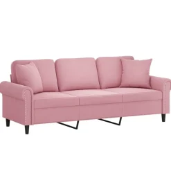 Driezitsbank met sierkussens 180 cm fluweel><noscript><img width=