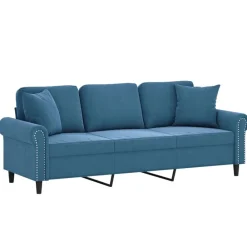 Driezitsbank met sierkussens 180 cm fluweel><noscript><img width=