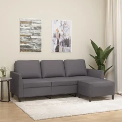 Driezitsbank met voetenbank 180 cm kunstleer>vidaXL Online