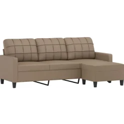 Driezitsbank met voetenbank 180 cm kunstleer kleurig><noscript><img width=