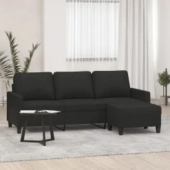 Driezitsbank met voetenbank 180 cm stof>vidaXL Discount