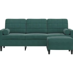 Driezitsbank met voetenbank 180 cm fluweel><noscript><img width=