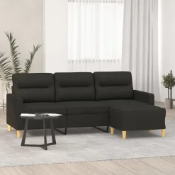 Driezitsbank met voetenbank 180 cm stof>vidaXL Hot