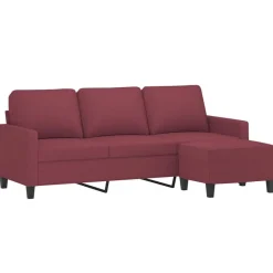 Driezitsbank met voetenbank 180 cm stof><noscript><img width=