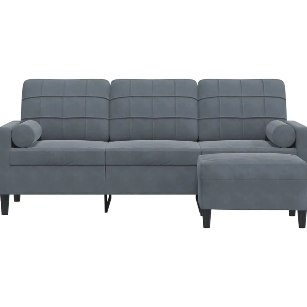 Driezitsbank met voetenbank 180 cm fluweel>vidaXL Sale