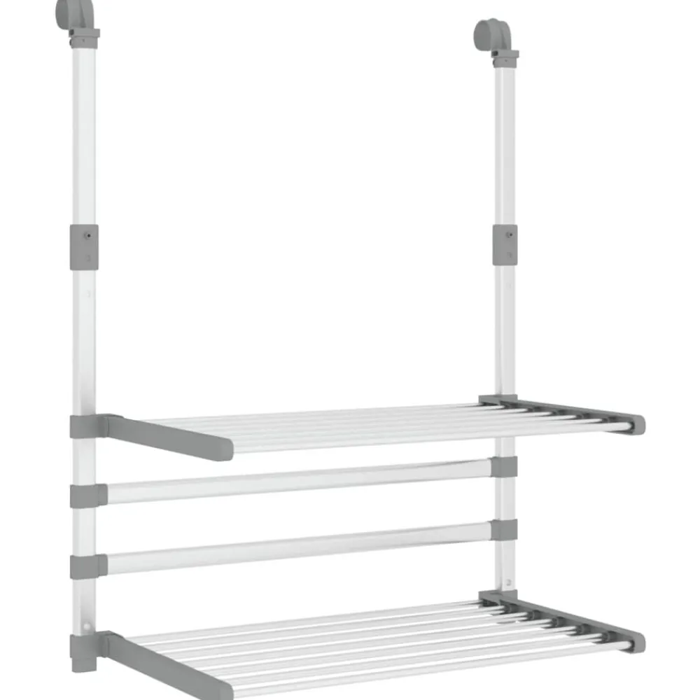 Huishoudelijke Benodigdheden*vidaXL Droogrek voor balkon 54x25x42 cm aluminium