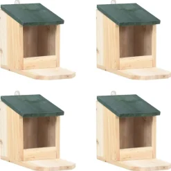 Huisdierbenodigdheden*vidaXL Eekhoornhuisjes 4 st vurenhout