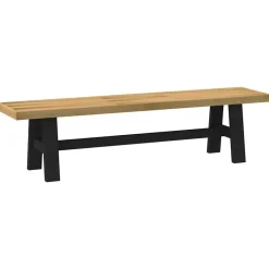 Eetbank NOAIN A-vormige poten 180x40x45 cm massief hout>vidaXL Hot