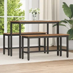 Eetbank Oudhout 100 x 32,5 x 48,5 cm Engineered hout en staal>vidaXL Sale