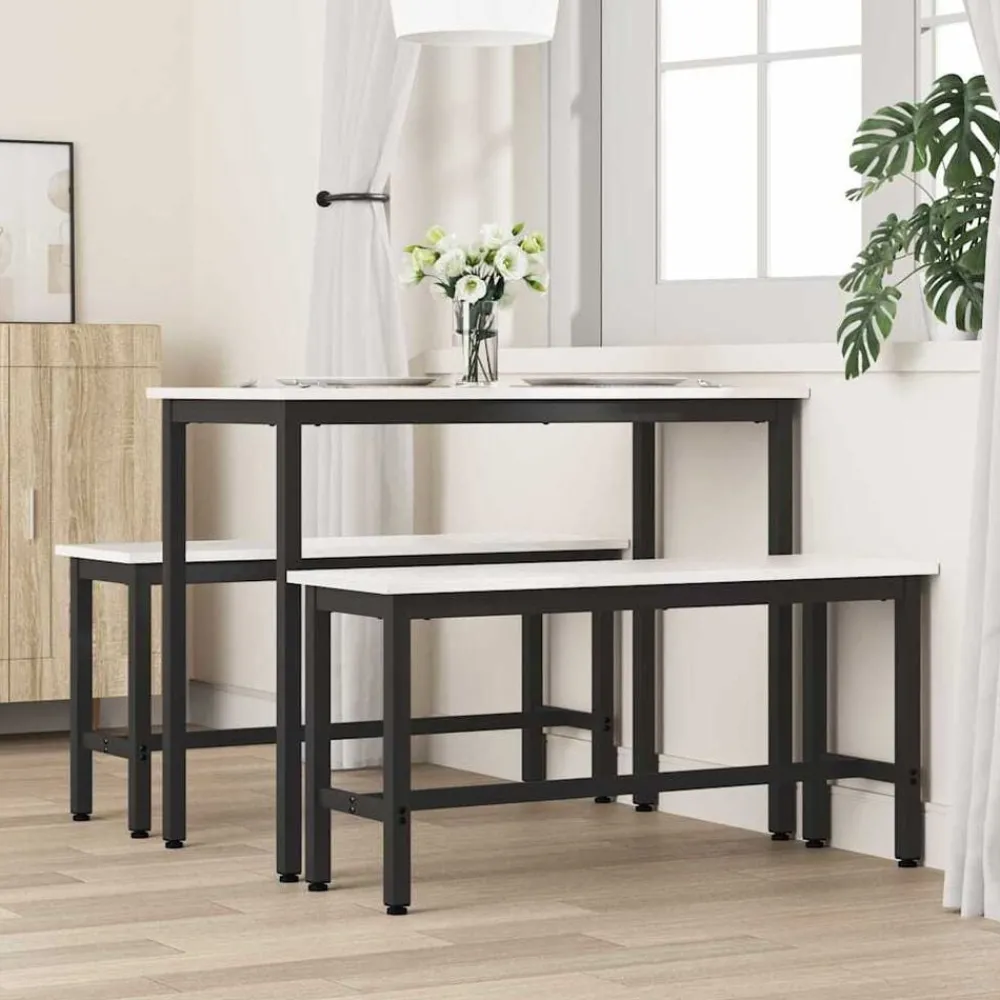Bankjes*vidaXL Eetbank 100 x 32,5 x 49 cm Massief grenenhout Wit