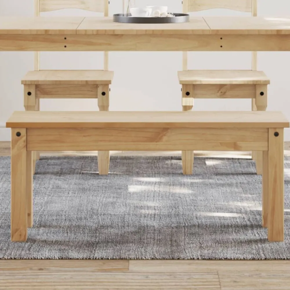 Bankjes*vidaXL Eetkamerbank PANAMA 105x30x45 cm massief grenenhout Bruin