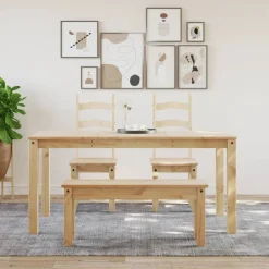 Bankjes*vidaXL Eetkamerbank PANAMA 105x30x45 cm massief grenenhout Bruin