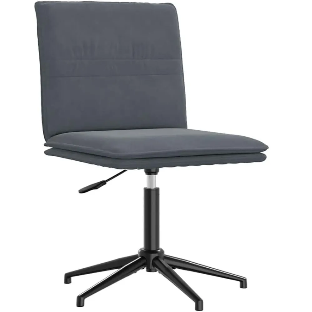 Stoelen*vidaXL Eetkamerstoel fluweel Donkergrijs
