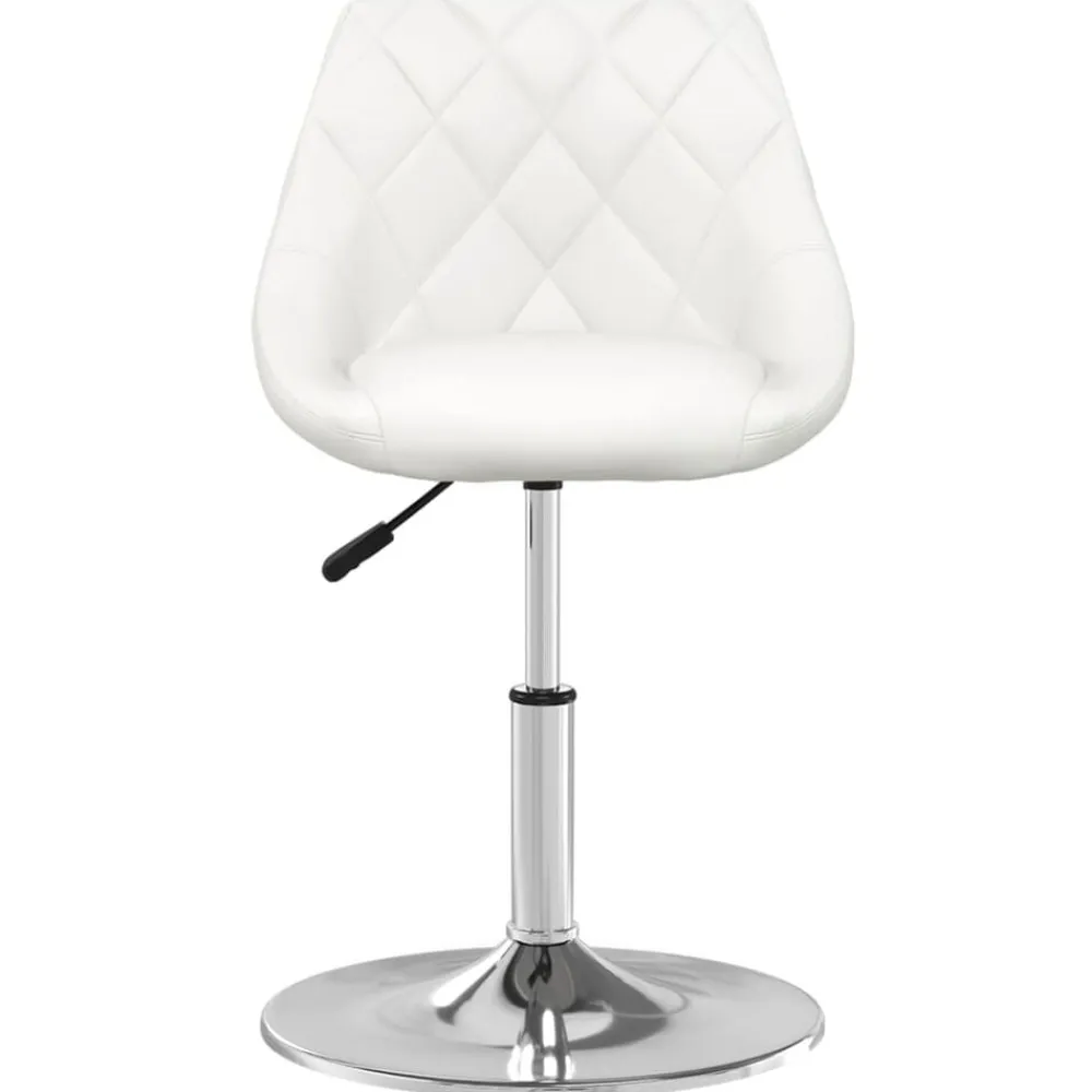 Stoelen*vidaXL Eetkamerstoel kunstleer Wit
