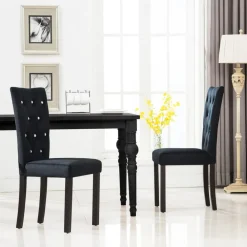 Eetkamerstoelen 2 st fluweel>vidaXL
