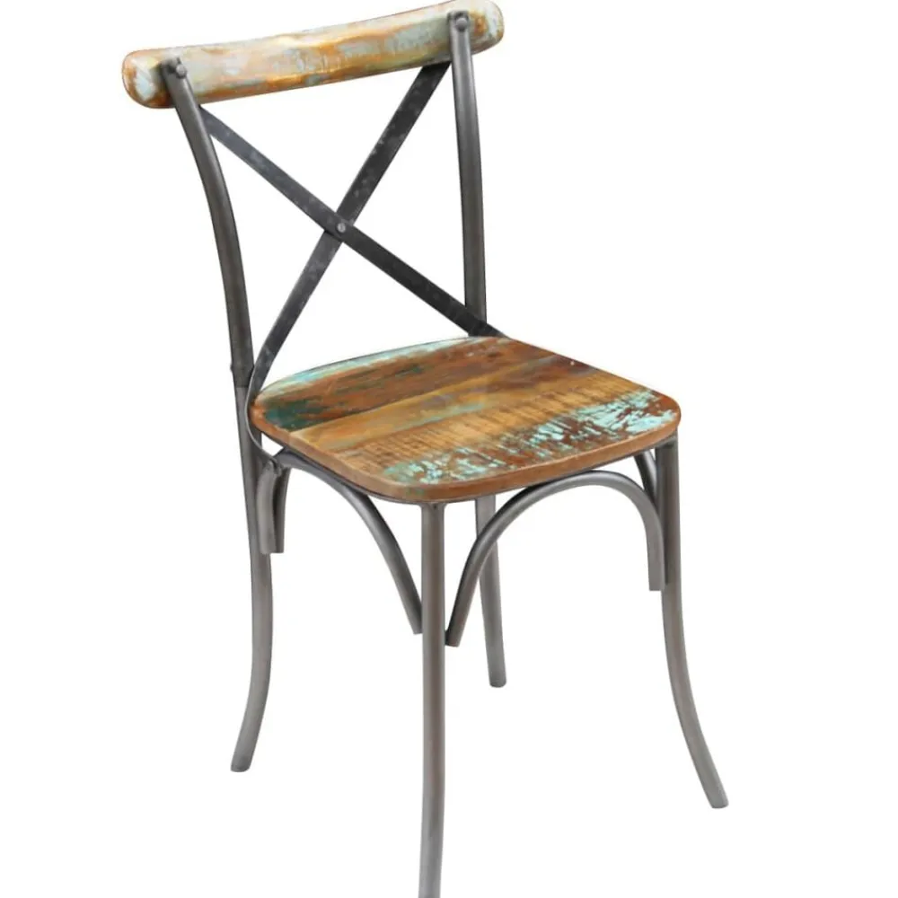 Stoelen*vidaXL Eetkamerstoelen 2 st massief gerecycled hout