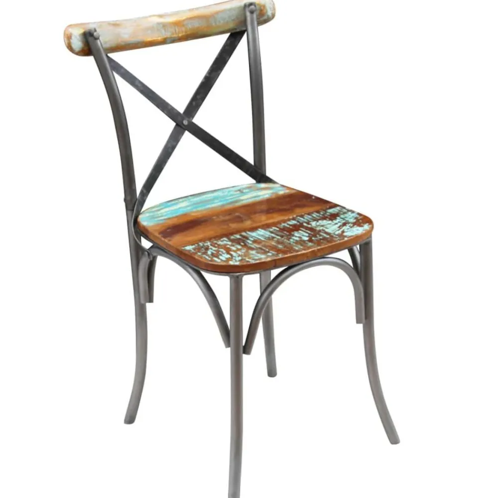 Stoelen*vidaXL Eetkamerstoelen 2 st massief gerecycled hout