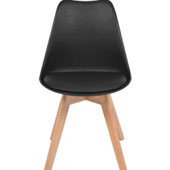 Stoelen*vidaXL Eetkamerstoelen 4 st kunststof Zwart