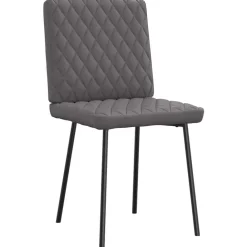 Stoelen*vidaXL Eetkamerstoelen 4 st kunstleer Grijs
