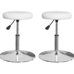 Stoelen*vidaXL Eetkamerstoelen 2 st kunstleer Wit