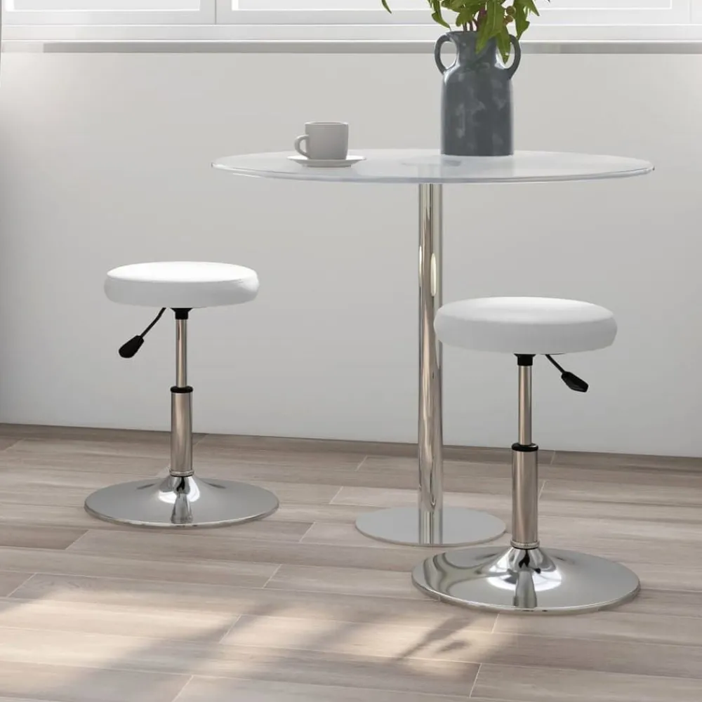 Stoelen*vidaXL Eetkamerstoelen 2 st kunstleer Wit
