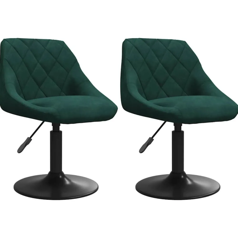 Eetkamerstoelen draaibaar 2 st fluweel>vidaXL Online