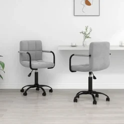 Eetkamerstoelen draaibaar 2 st fluweel>vidaXL New