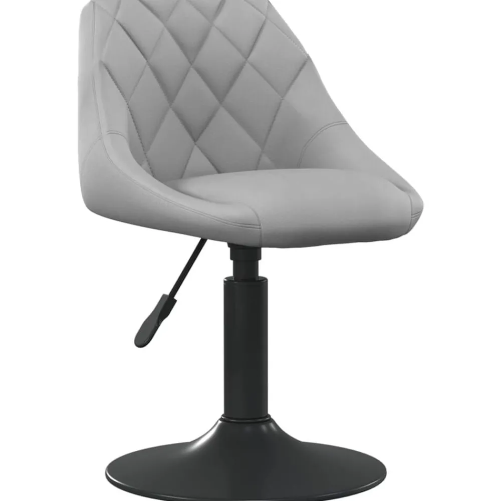 Stoelen*vidaXL Eetkamerstoelen draaibaar 2 st fluweel Lichtgrijs