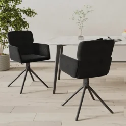 Eetkamerstoelen draaibaar 2 st fluweel>vidaXL Outlet