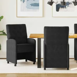 Eetkamerstoelen met Wieltjes 2 pcs 58 x 67 x 97 cm>vidaXL