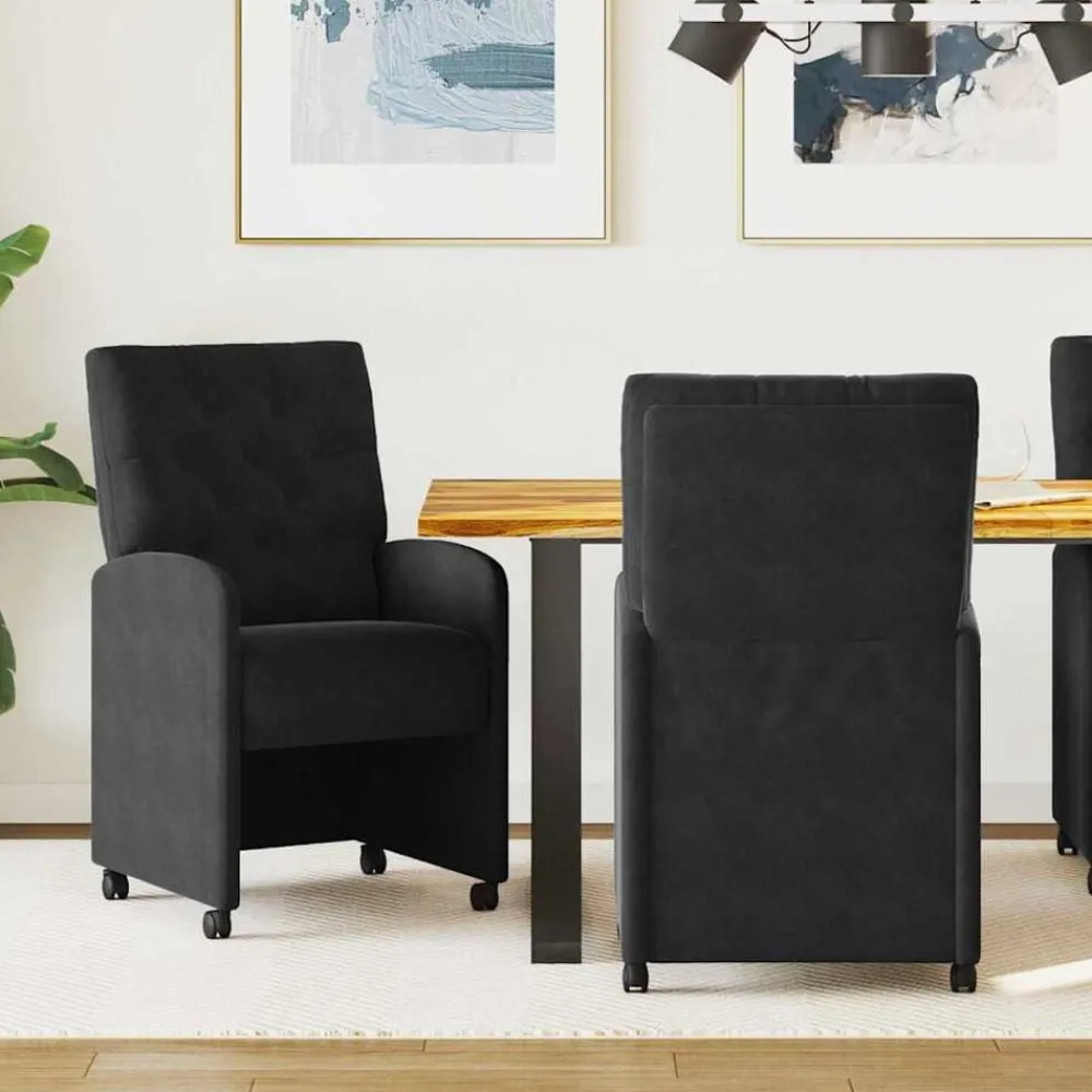 Eetkamerstoelen met Wieltjes 2 pcs 58 x 67 x 97 cm>vidaXL