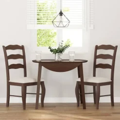 Eetkamerstoelen met kussens 2 stuks bruin massief hout rubber><noscript><img width=