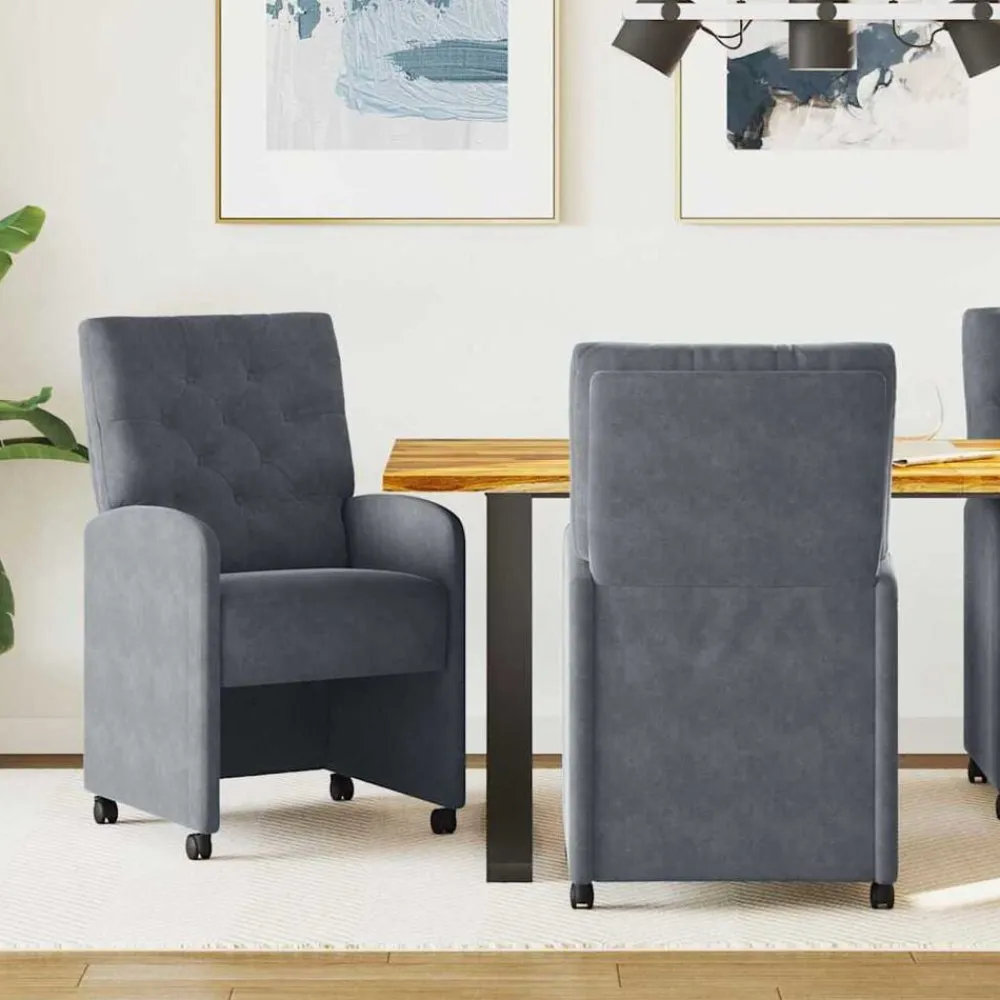Eetkamerstoelen met Wieltjes 2 pcs 58 x 67 x 97 cm>vidaXL Online