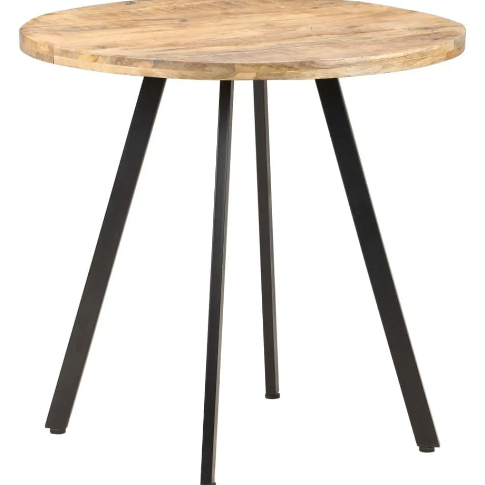 Tafels*vidaXL Eettafel 80 cm ruw mangohout