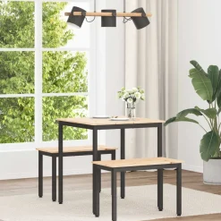 Tafels*vidaXL Eettafel 70 x 70 x 75 cm Massief grenenhout Naturel