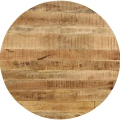 Tafels*vidaXL Eettafel 120x77 cm massief ruw mangohout en staal