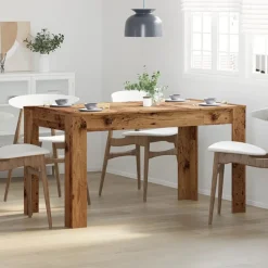 Eettafel 140x74,5x76 cm bewerkt hout kleurig><noscript><img width=
