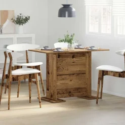 Tafels*vidaXL Eettafel 110x60x75 cm bewerkt hout kleurig Oud hout