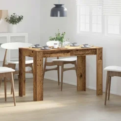 Eettafel 120x60x76 cm bewerkt hout kleurig><noscript><img width=