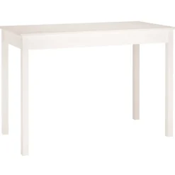 Tafels*vidaXL Eettafel 110x55x75 cm massief grenenhout Wit