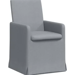 Stoelen*vidaXL Eettafelstoelen 2 pcs 57 x 67 x 95 cm Stof Lichtgrijs