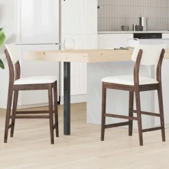 Eettafelstoelen 2 pcs Licht Bruin 48 x 49 x 95 cm>vidaXL Clearance