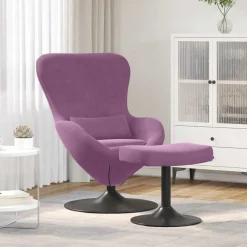 Egg Chair met Voetsteun Fluweel>vidaXL Hot