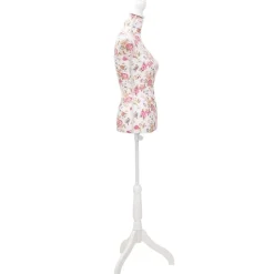 Etalagepop torso vrouw katoen met rozenprint><noscript><img width=
