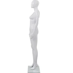 Etalagepop vrouwelijk met glazen voet 175 cm glanzend><noscript><img width=