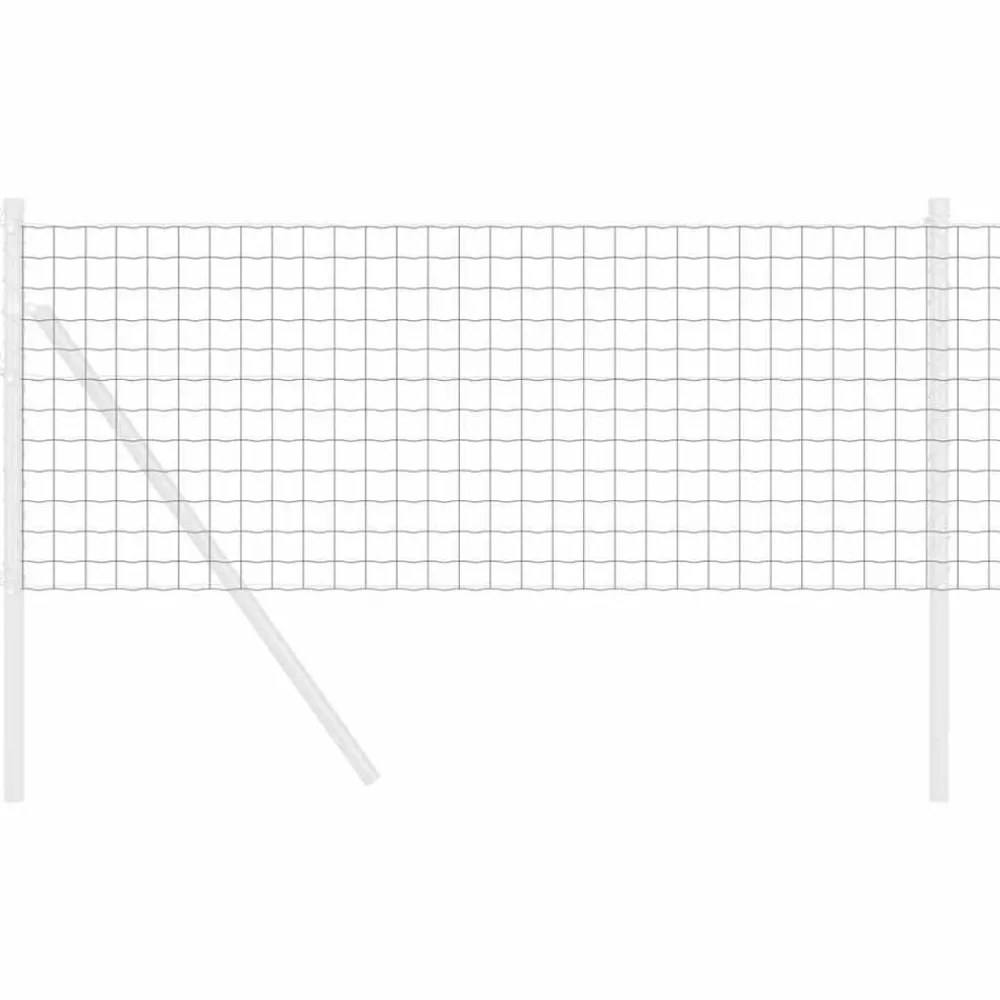 Tuinafscheidingen*vidaXL Euro Hek 0,4 x 10 m PVC-gecoat ijzer Grijs