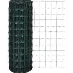 Tuinafscheidingen*vidaXL Euro hek 10x0,8 m staal Groen