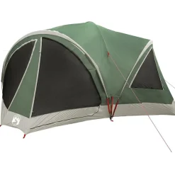 Buitensport*vidaXL Familietent voor 10 personen en Grijs 460 x 430 x 214 cm Groen