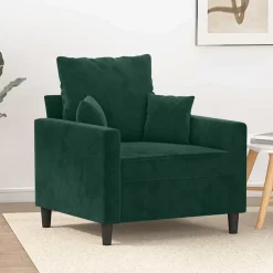 Banken*vidaXL Fauteuil 60 cm fluweel Donkergroen